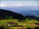 Emmental mit 7 Hengsten Hohgant und Berneralpen - Emmental, 7 Stallions and Bernese Alpine Snow Mountains